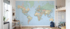 room50 14 World Map Mural - Original World Map Mural - Original