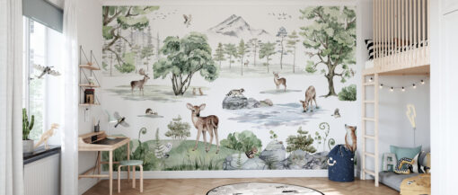 room50 26 Deer Forest Mural Deer Forest Mural