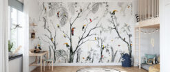 room50 42 Tropical Charcoal Mural Tropical Charcoal Mural