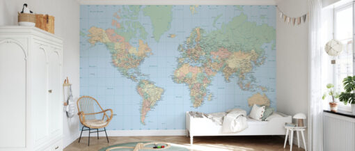 room51 9 World Map Mural - Original World Map Mural - Original