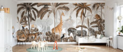 Jungle Jive Mural - Sepia