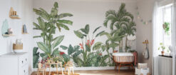 room53 1 Tropical Foliage Mural Tropical Foliage Mural