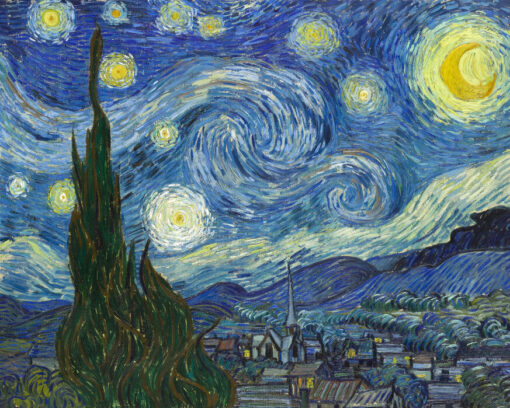 van gogh wincent starry night Starry Night Mural - Vincent Van Gogh Starry Night Mural - Vincent Van Gogh