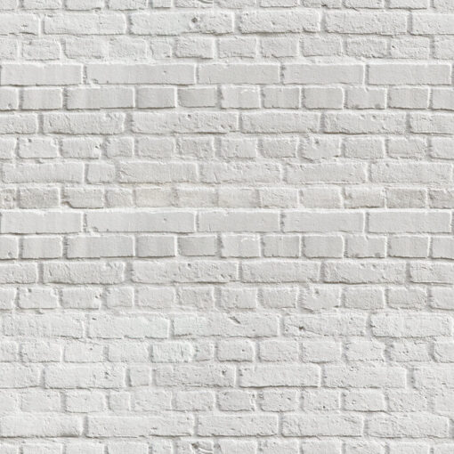 White Amsterdam Brick Wall Mural - Image 2