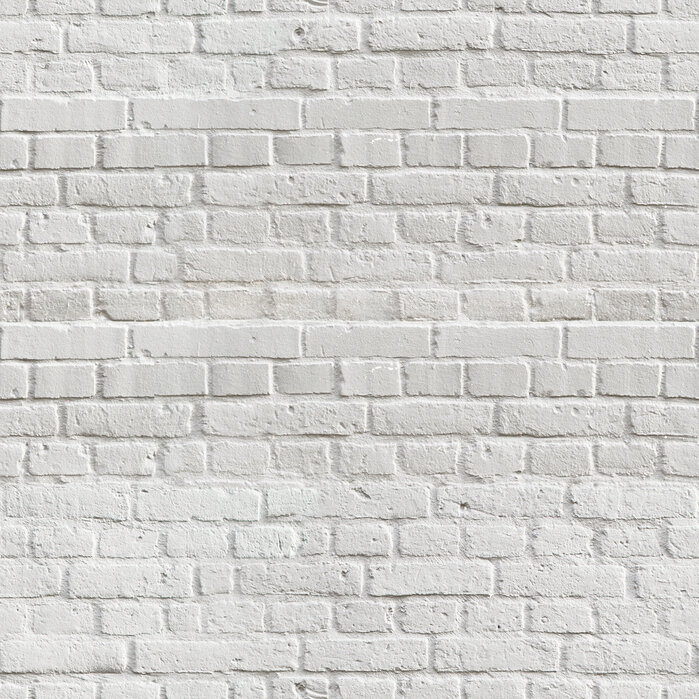 White Amsterdam Brick Wall Mural | Evershine Wall