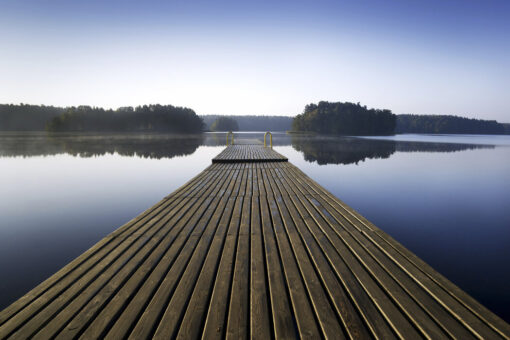 Wooden Pier at Morning Mural - Image 2