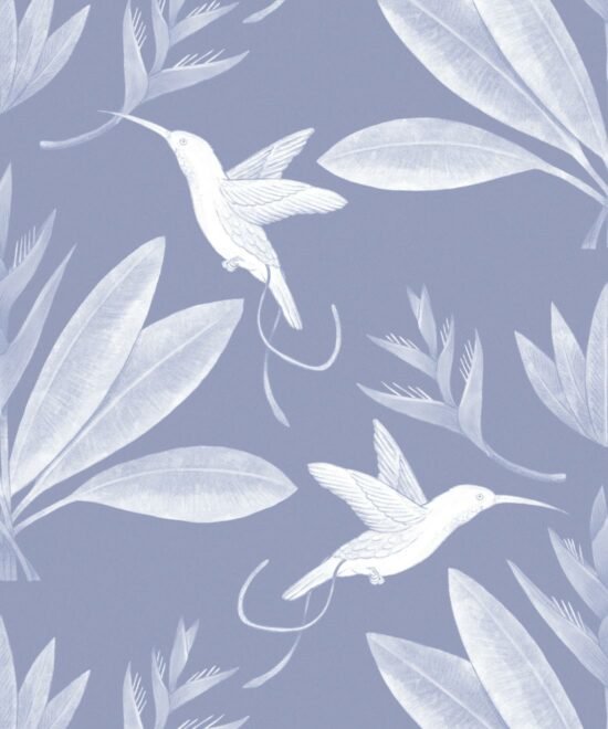 EW DC Hummingbirds Blue Hummingbirds & Heliconias Wallpaper Hummingbirds & Heliconias Wallpaper