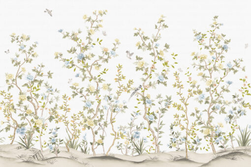 Flowers Pattern Mural - Light Cream | FJ303