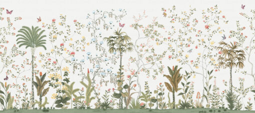 Flowers Pattern Mural - Cream | FJ305