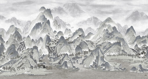 Mountains Design Mural - Grey | FJ318