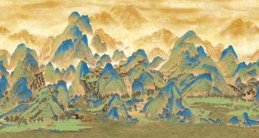 FJ318 2 pattern 1 Mountains Design Mural - Multicoloured Mountains Design Mural - Multicoloured