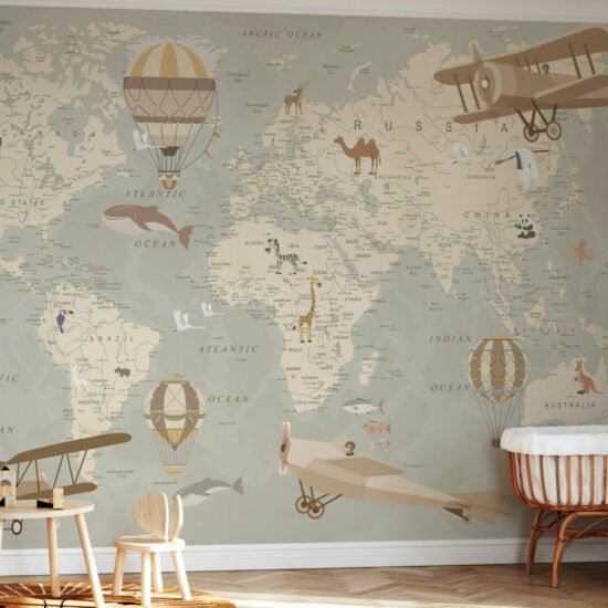 World Map Murals