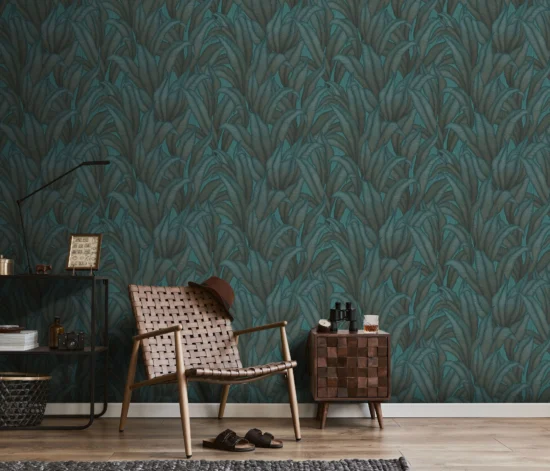 10371 19 room fashionforwalls4 min scaled Lorel Leaves Wallpaper Lorel Leaves Wallpaper