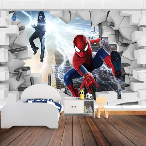 The Amazing Spider Man and Electro Action Wall Mural For Kids Room