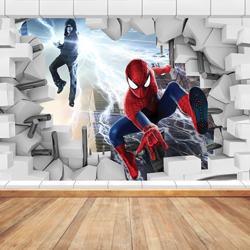 The Amazing Spider Man and Electro Action Wall Mural For Kids Room - Image 2