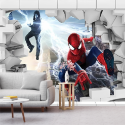 9 The Amazing Spider Man and Electro Action Wall Mural For Kids Room The Amazing Spider Man and Electro Action Wall Mural For Kids Room