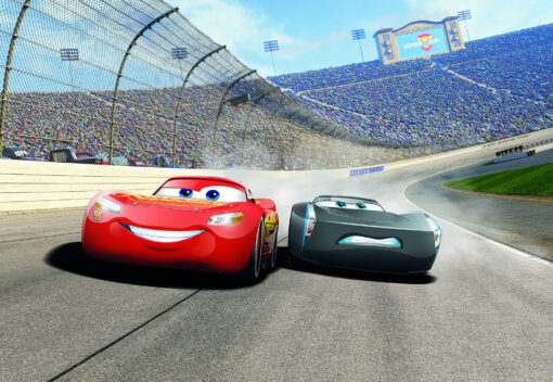 Disney Pixar Cars Wall Mural – Lightning McQueen vs. Jackson Storm Piston Cup Race - Image 4