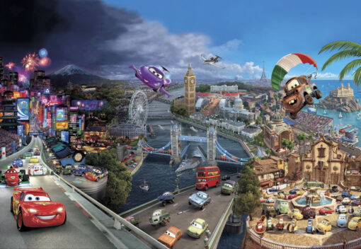 Disney Pixar Cars World Grand Prix Wall Mural – Lightning McQueen’s Global Race Adventure - Image 3