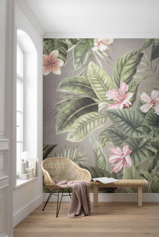 Tropical Greenery Wallpaper Mural – Exotic Palm Leaf Jungle Wall Art - Image 2