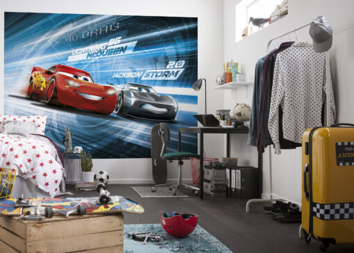 Disney Pixar Cars Wall Mural – Lightning McQueen vs. Jackson Storm Racing Battle