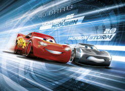 5 Disney Pixar Cars Wall Mural – Lightning McQueen vs. Jackson Storm Racing Battle Disney Pixar Cars Wall Mural – Lightning McQueen vs. Jackson Storm Racing Battle