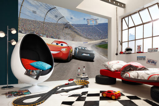 Disney Pixar Cars Wall Mural – Lightning McQueen vs. Jackson Storm Piston Cup Race - Image 2