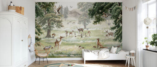 Enchanted Forest Animal Kids Wall Mural - Image 2