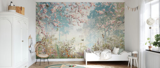 Enchanted Forest Kids Wallpaper, Whimsical Animal Wall Mural, Peel and Stick Playroom Decor - Image 5