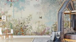 20 Enchanted Forest Kids Wallpaper, Whimsical Animal Wall Mural, Peel and Stick Playroom Decor Enchanted Forest Kids Wallpaper, Whimsical Animal Wall Mural, Peel and Stick Playroom Decor