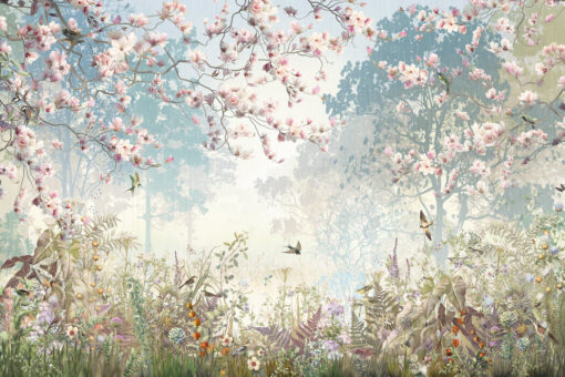 Enchanted Forest Kids Wallpaper, Whimsical Animal Wall Mural, Peel and Stick Playroom Decor - Image 3