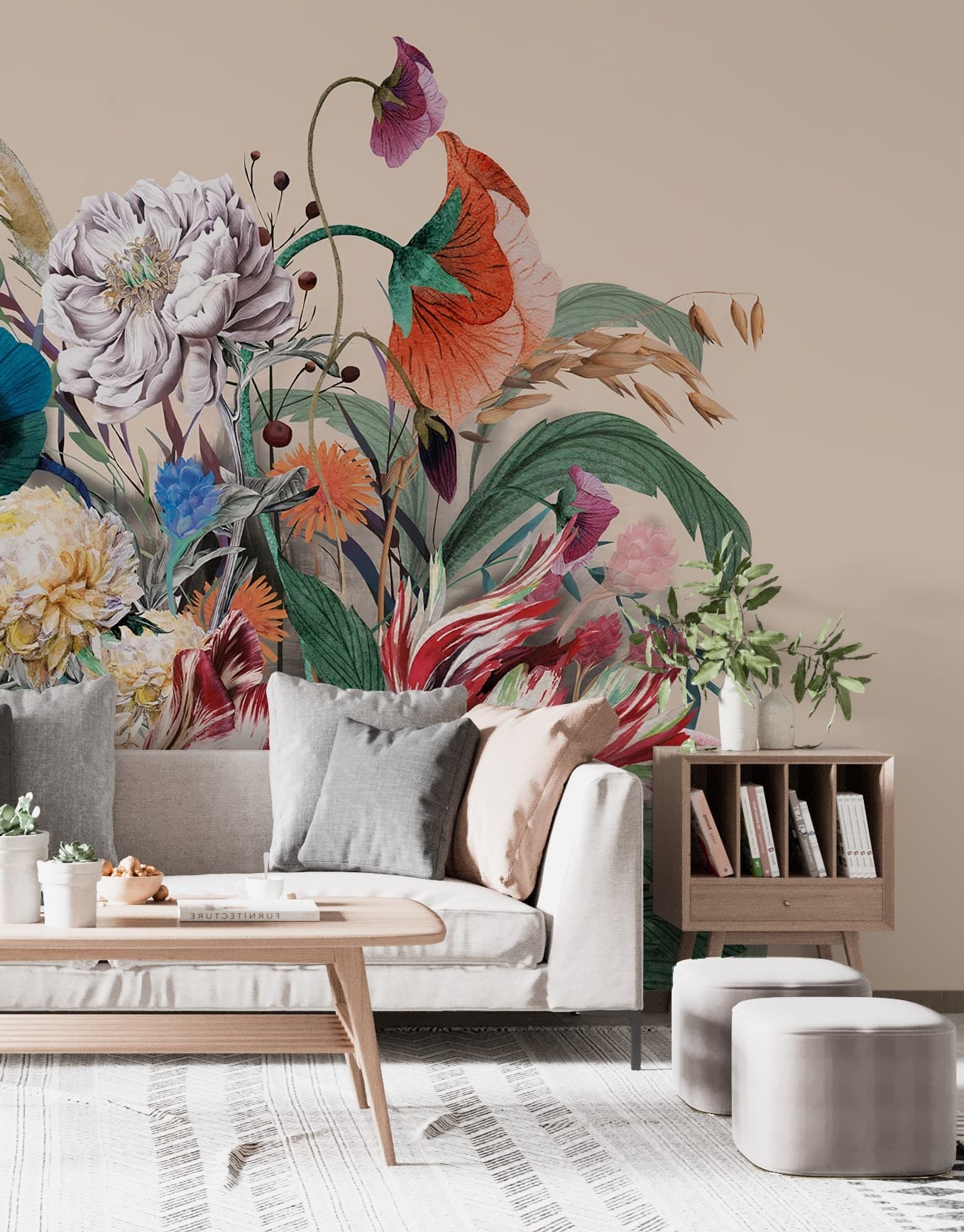 Arrangement Colourful Flowers Wallpaper Wallmural - Image 2
