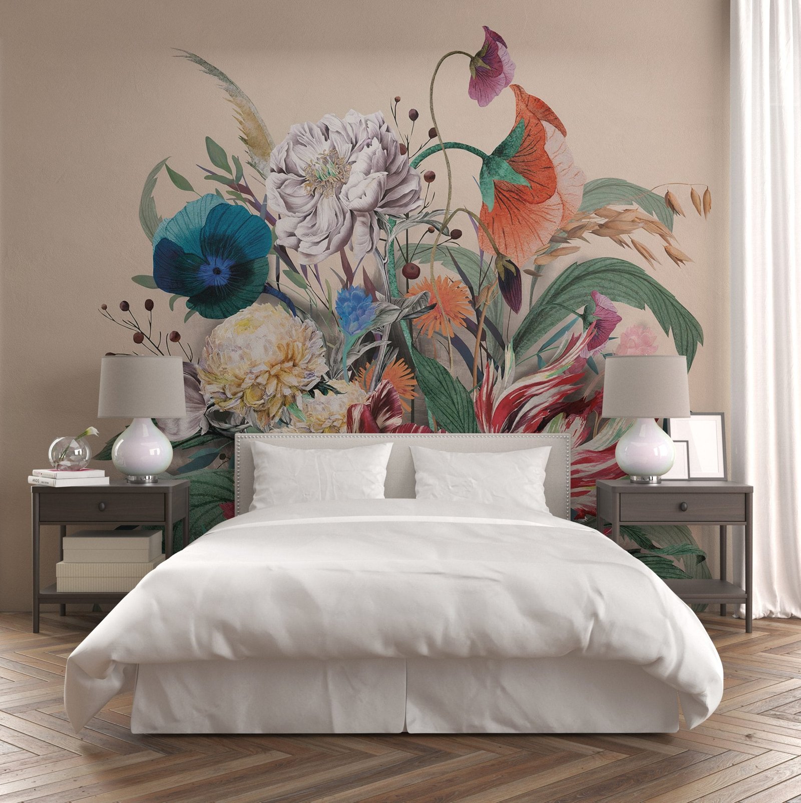 Arrangement Colourful Flowers Wallpaper Wallmural