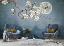 Almond Blossoms in Moonlight Wallpaper Wallmural - Image 3
