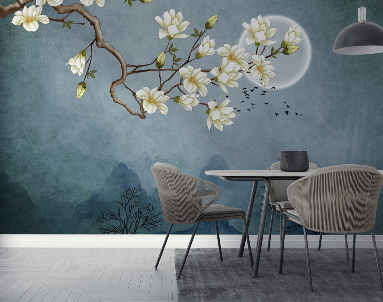 Almond Blossoms in Moonlight Wallpaper Wallmural - Image 2