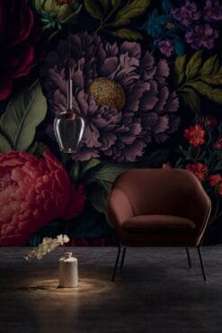3D Pink and Purple Flowers Wallpaper Wallmural