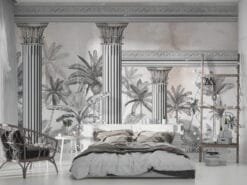 Castle Garden Tropical Wallpaper Wallmural