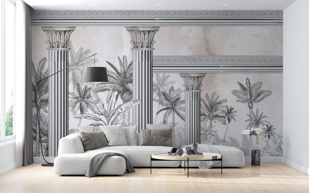 Castle Garden Tropical Wallpaper Wallmural - Image 2
