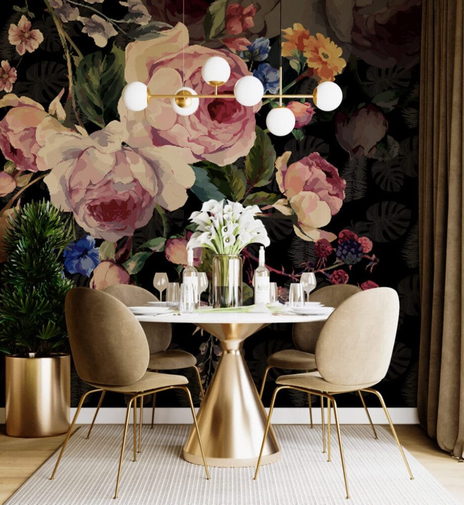 Midnight Blossom 3D Wallpaper Wallmural