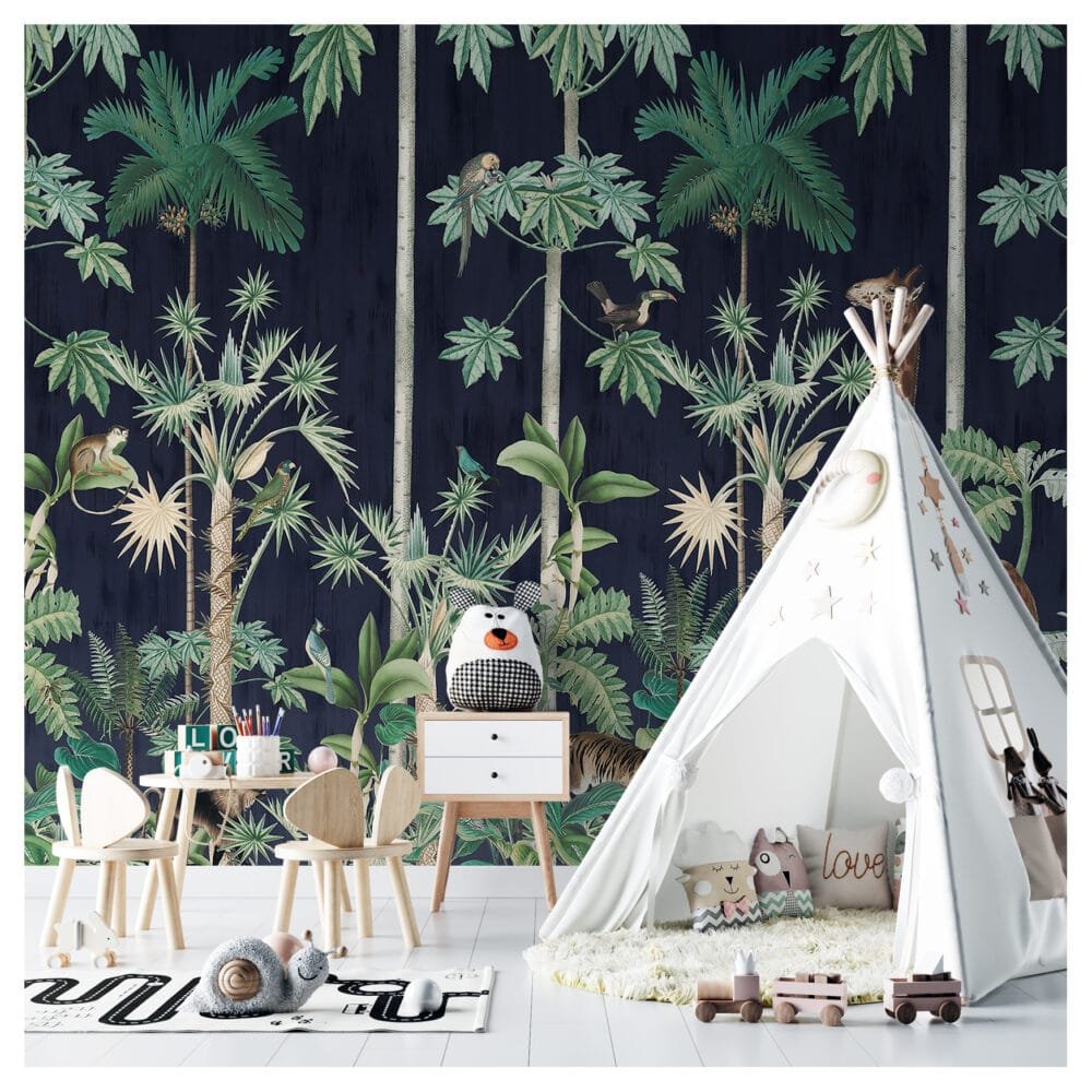 Dark Forest Wildlife Wallpaper Wallmural - Image 2