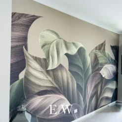 Tropical Leaf Wall Mural: Serene Nature-Inspired Wallpaper - Image 2
