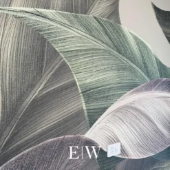 Tropical Leaf Wall Mural: Serene Nature-Inspired Wallpaper - Image 3