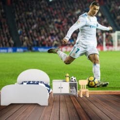 Alternative view of Cristiano Ronaldo Wall Mural - Iconic Football Action Wall Art for Sports Fans