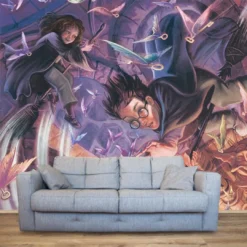 Harry Potter, Ron & Hermione Quidditch Mural – Flying High in the Wizarding World