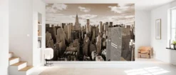 Alternative view of Manhattan Skyline Wall Mural: New York City Night View Wallpaper