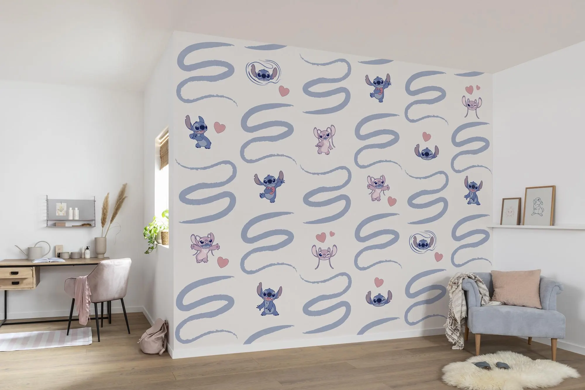 Disney Stitch Wall Mural – Cute & Playful Kids Room Wallpaper
