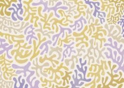 Abstract Coral Pattern Wallpaper (Yellow & Purple) - Image 3