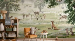 Woodland Animal Kids Mural - Image 3