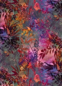 Alternative view of Tropical Bloom Explosion Wall Mural – Colorful Floral Jungle Wallpaper