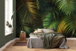 Tropical Palm Leaf Wall Mural - Greenery Jungle Wallpaper