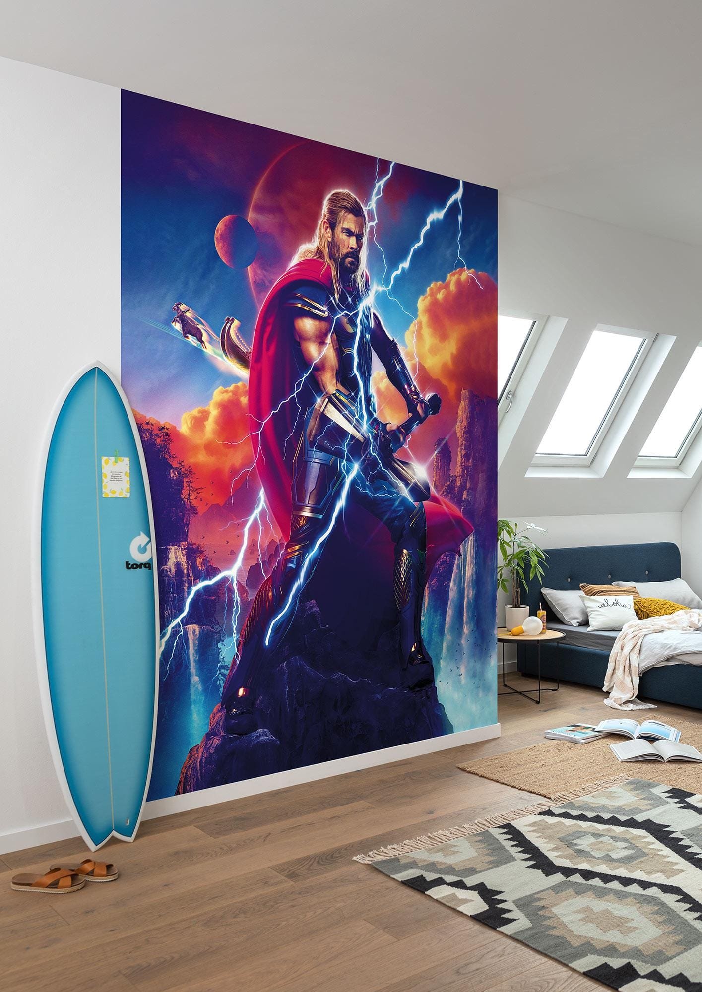 Thor Lightning Power Wallpaper, Marvel Superhero Wall Mural - Image 2